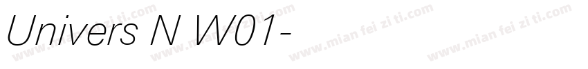 Univers N W01字体转换